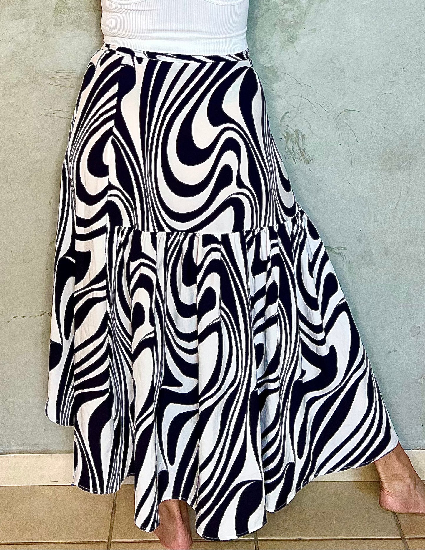 ZEBRA WRAPAROUND SKIRT